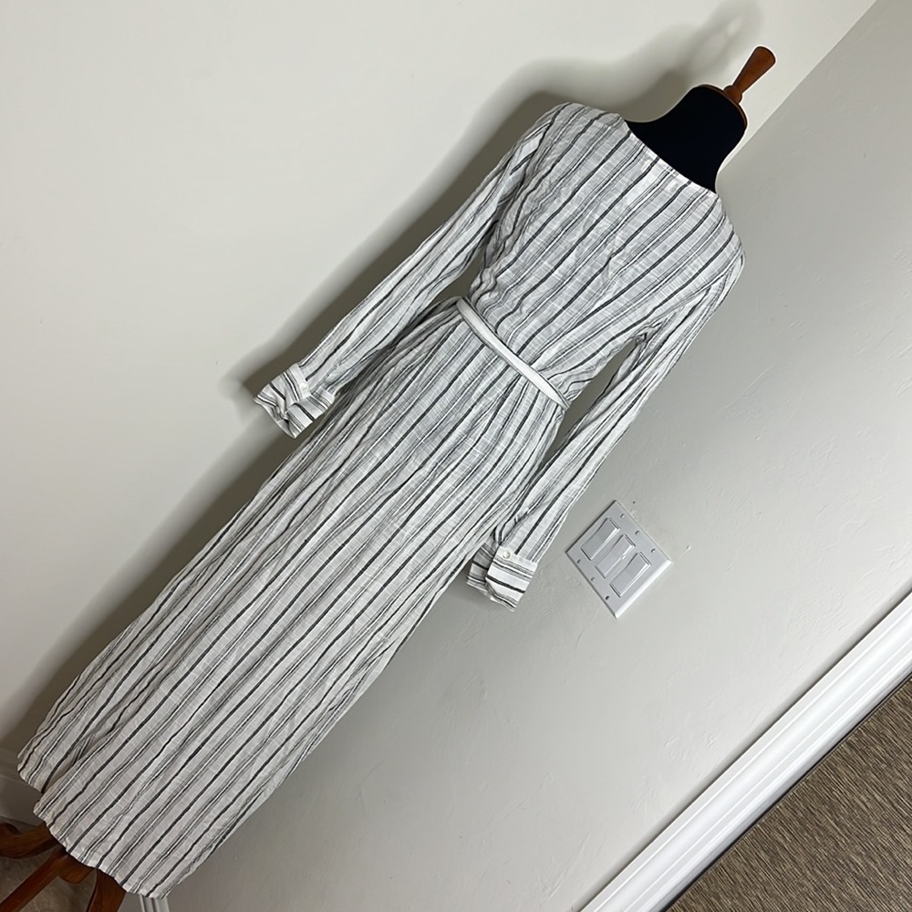 L*SPACE Tybee Black/White Stripe Maxi Wrap Dress XS - Picture 9 of 11
